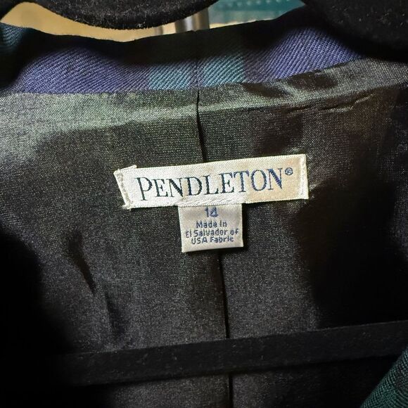 Pendleton Green and Blue Blazer Classic Tartan Design - Picture 3 of 6